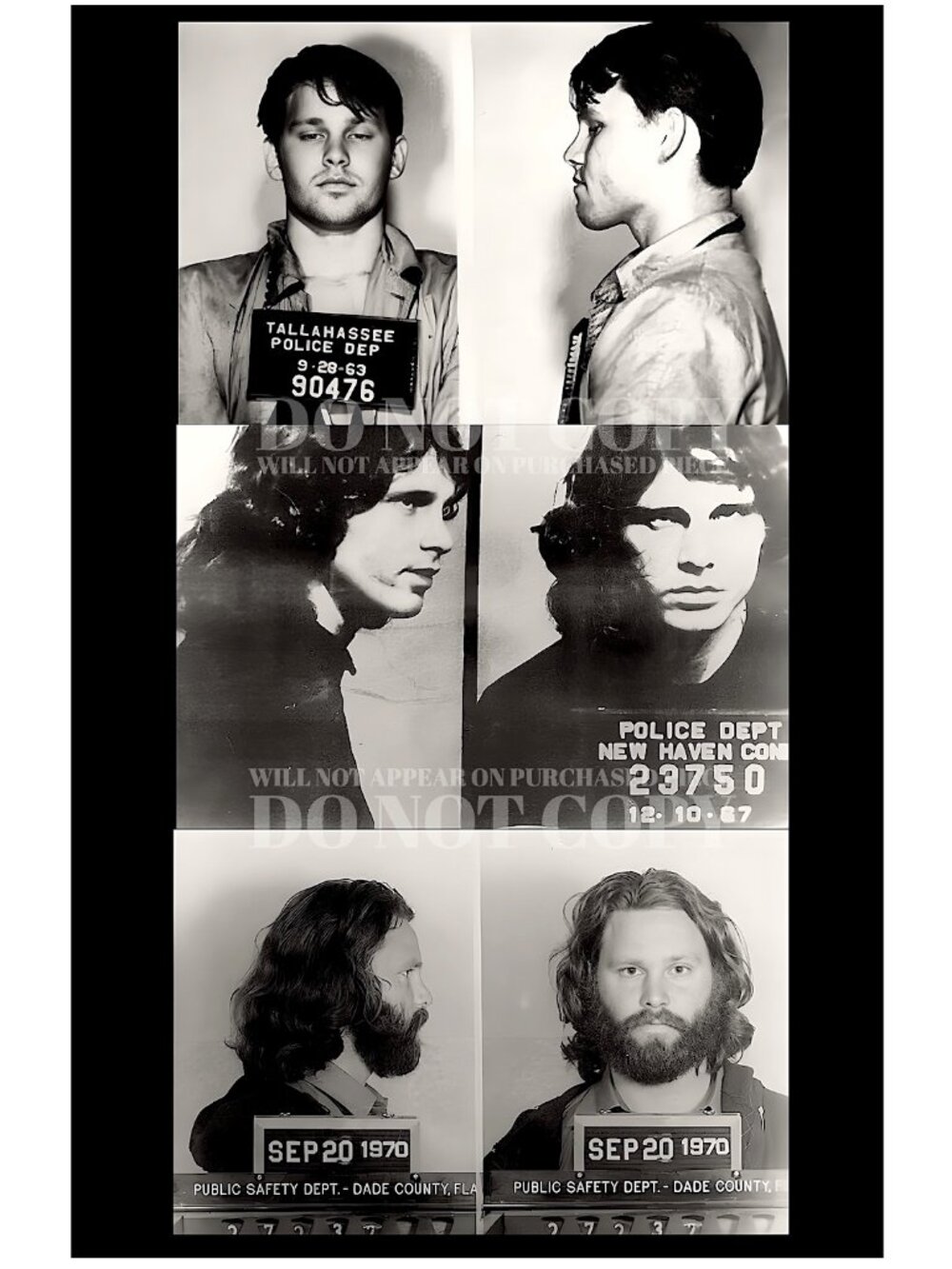 Jim Morrison Mugshot Poster 11 X 17 | RARE Picture Set | The Doors | Art Print